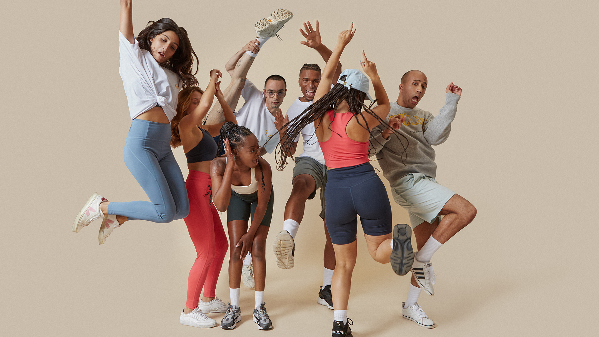 Indoor cycling studio with ambient lighting